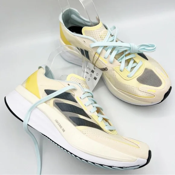 adidas gazelle silver green womens Men's Adidas Adizero Adios 7, Core Black/Beam Yellow/Solar Green, 10 D main image 0